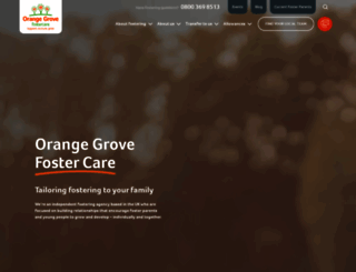 orangegrovefostercare.co.uk screenshot