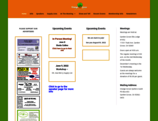 orangegrovequiltersguild.com screenshot