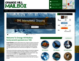 orangehillmailbox.com screenshot