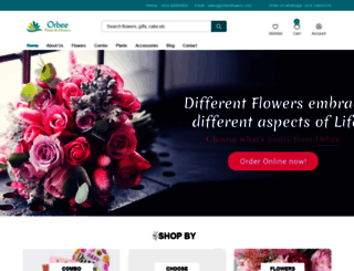 orbeeflowers.com.qa screenshot