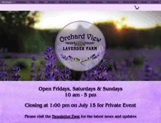 orchardviewlavenderfarm.com screenshot