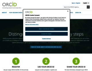 orcid.org screenshot