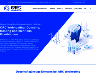orcwebhosting.com screenshot