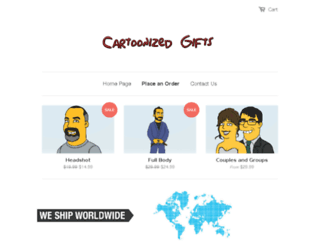order.cartoonizedgifts.com screenshot