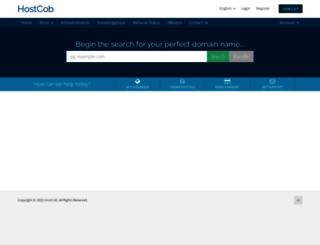 order.hostcob.com screenshot