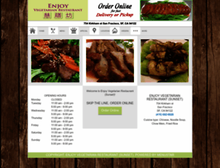 orderenjoyvegetarian.com screenshot