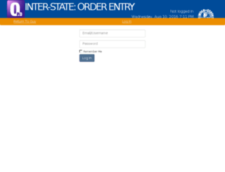 orderentry.inter-state.com screenshot