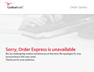 orderexpress.cardinalhealth.com screenshot