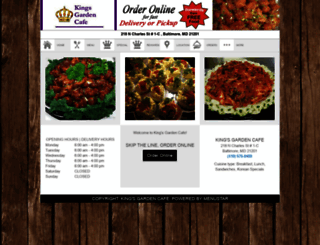 orderkingsgardencafe.com screenshot