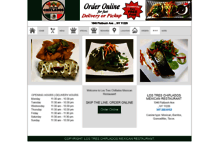 orderlostreschifladosmexicanrestaurant.com screenshot