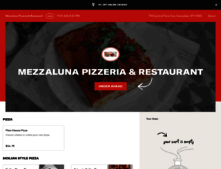 ordermezzalunapizzeria.com screenshot