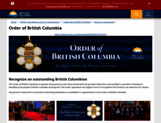 orderofbc.gov.bc.ca screenshot