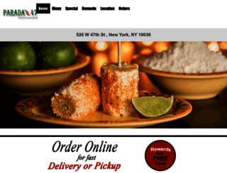 orderparada47mexicanrestaurant.com screenshot
