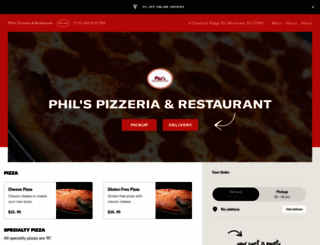 orderphilspizzeria.com screenshot