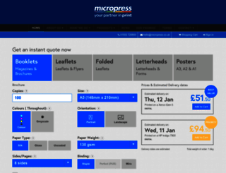 orders.micropress.co.uk screenshot