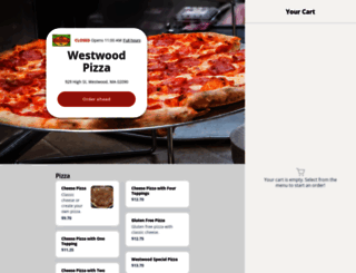 orderwestwoodpizza.com screenshot