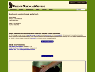 oregonschoolofmassage.com screenshot