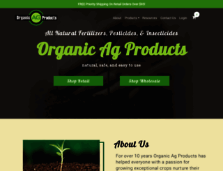 organicagproducts.com screenshot