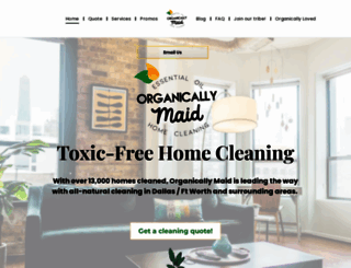 organicallymaidcleaning.com screenshot