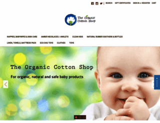 organiccottonshop.ie screenshot