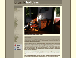 organicholidays.com screenshot