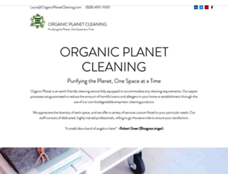 organicplanetcleaning.com screenshot