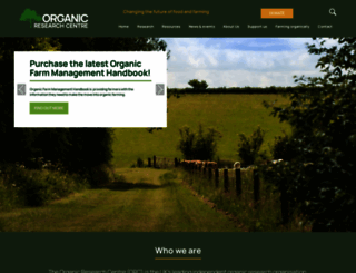 organicresearchcentre.com screenshot