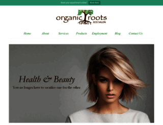 organicrootsecosalon.com screenshot
