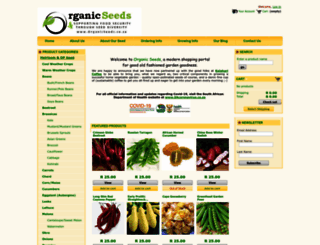 organicseeds.co.za screenshot
