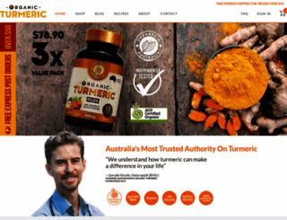 organicturmeric.com.au screenshot