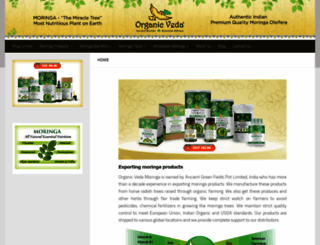 organicvedamoringa.com screenshot