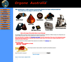 orgoneaustralia.com.au screenshot
