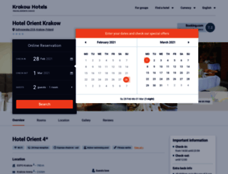 orient-hotel.krakowhotels.net screenshot