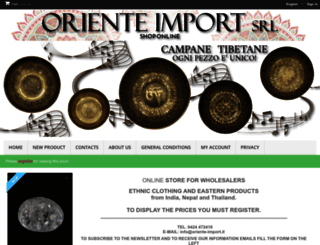oriente-import.it screenshot