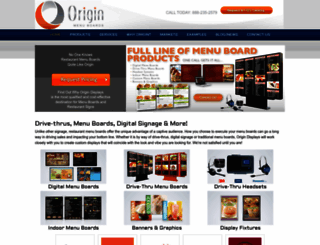 originmenuboards.com screenshot