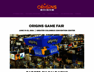 originsgamefair.com screenshot