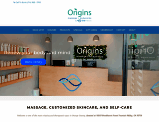 originsmassage.com screenshot
