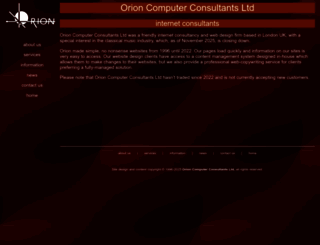 orion-arts.com screenshot