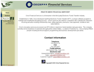 oriononline.com screenshot