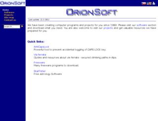 orionsoft.cz screenshot