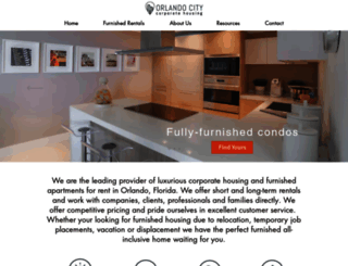 orlandocitycorporatehousing.com screenshot