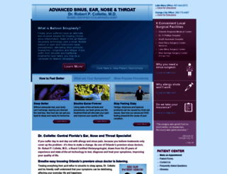 orlandosinussurgery.com screenshot
