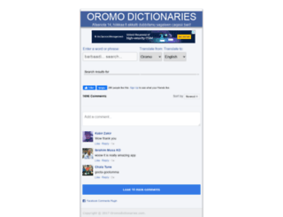 oromodictionaries.com screenshot