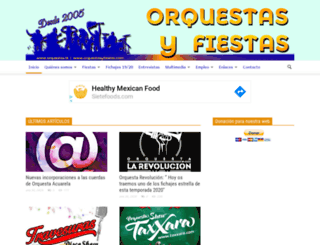 orquestasyfiestas.com screenshot
