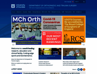 orthopaedics.dundee.ac.uk screenshot