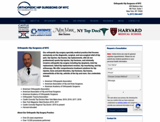 orthopedichipsurgeonsnyc.com screenshot