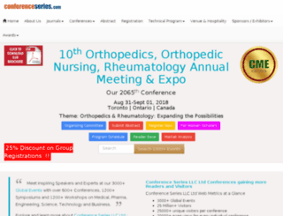 orthopedics-rheumatology.conferenceseries.net screenshot