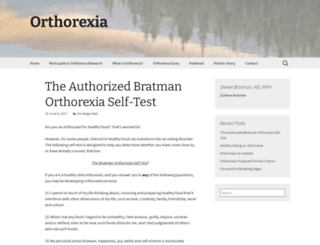 orthorexia.com screenshot