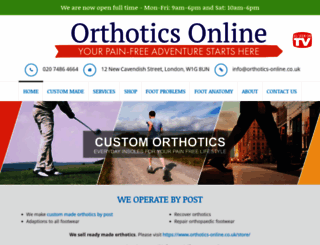 orthotics-online.co.uk screenshot