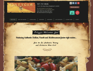 ortygiarestaurant.com screenshot